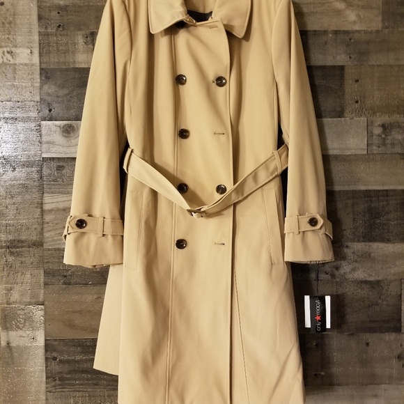 Calvin Klein Double Breasted Belted TrenchCoat - Picture 2 of 7